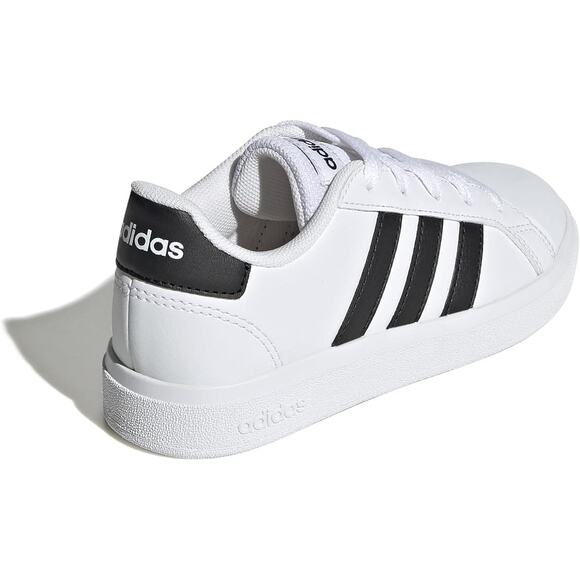 NWT adidas Unisex Kids Grand Court 2.0 Tennis Shoe, white/ black -Sz 12 - Picture 3 of 6